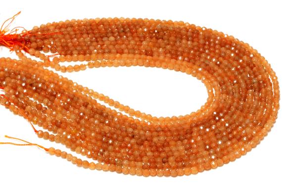 Orange Aventurine Beads,gemstone Beads,loose Beads,faceted Beads,round Beads,round Gem Beads,jewelry Making,aa Quality - 16" Full Strand