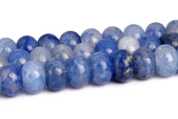 Blue Aventurine Beads Grade Aaa Natural Gemstone Rondelle Loose Beads 6mm 8mm Bulk Lot Options