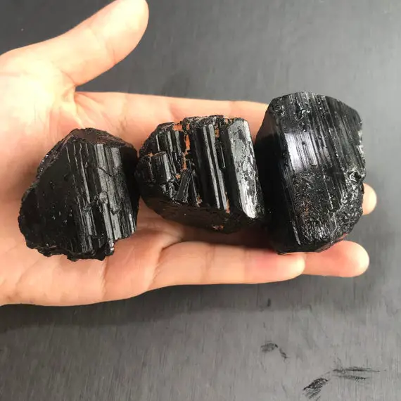 1 Lb (450 Gr) Large Raw Black Tourmaline Reiki Chakra Healing Crystals And Stones