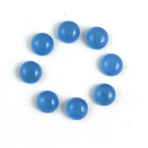 Shop Blue Chalcedony Round Beads! CHRISTMAS SALE 4 Pair Sky Blue Chalcedony Cabochons,Flat Back Cabs,Sky Blue Cabochons,loose cabochons,Round Chalcedony Cabs,Smooth Cabochon. | Natural genuine round Blue Chalcedony beads for beading and jewelry making.  #jewelry #beads #beadedjewelry #diyjewelry #jewelrymaking #beadstore #beading #affiliate #ad