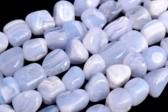 Genuine Natural Blue Lace Agate Loose Beads Grade Aa Pebble Granule Shape 3-10mm