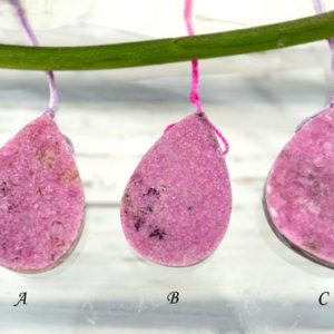 Cobalto Calcite Pink Druzy freeform pendant (ETP00166) Rare Natural/Unique jewelry/Vintage jewelry/Gemstone pendants | Natural genuine Calcite pendants. Buy crystal jewelry, handmade handcrafted artisan jewelry for women.  Unique handmade gift ideas. #jewelry #beadedpendants #beadedjewelry #gift #shopping #handmadejewelry #fashion #style #product #pendants #affiliate #ad
