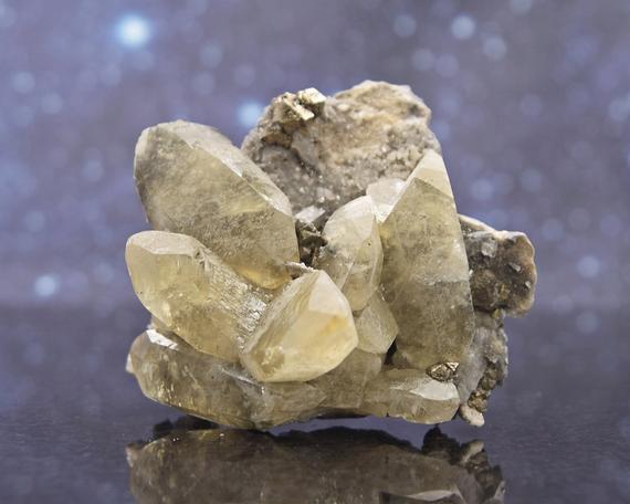 Golden Yellow Calcite Cluster With Matrix From Missouri | 2.63" | 93.6 Grams