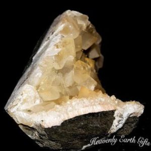 Shop Raw & Rough Calcite Stones! Pale golden Calcite Geode Over 4.5 Pounds | Natural genuine stones & crystals in various shapes & sizes. Buy raw cut, tumbled, or polished gemstones for making jewelry or crystal healing energy vibration raising reiki stones. #crystals #gemstones #crystalhealing #crystalsandgemstones #energyhealing #affiliate #ad