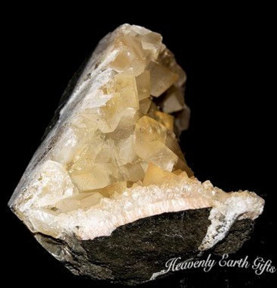 Pale Golden Calcite Geode Over 4.5 Pounds