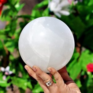 Shop Calcite Shapes! Huge 135MM Chakra Healing Metaphysical Power Natural White Calcite Stone Sphere Ball | Natural genuine stones & crystals in various shapes & sizes. Buy raw cut, tumbled, or polished gemstones for making jewelry or crystal healing energy vibration raising reiki stones. #crystals #gemstones #crystalhealing #crystalsandgemstones #energyhealing #affiliate #ad