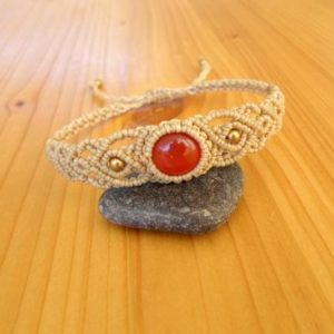 Shop Carnelian Bracelets! Macrame bracelet, carnelian jewelry, hippie bracelet, boho chic jewelry, carnelian bracelet, macrame jewelry, gifts for her, boho bracelet | Natural genuine Carnelian bracelets. Buy crystal jewelry, handmade handcrafted artisan jewelry for women.  Unique handmade gift ideas. #jewelry #beadedbracelets #beadedjewelry #gift #shopping #handmadejewelry #fashion #style #product #bracelets #affiliate #ad