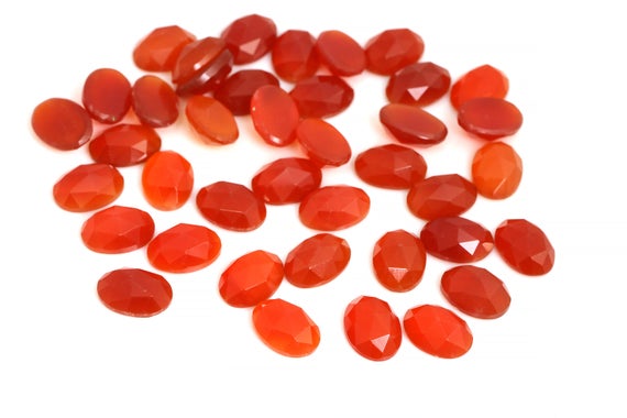 Clearance Sale - Red Orange Carnelian,gemstone Cabochon,faceted Cabochon,red Gemstone,loose Gemstones,jewelry Making Diy - Aa Quality