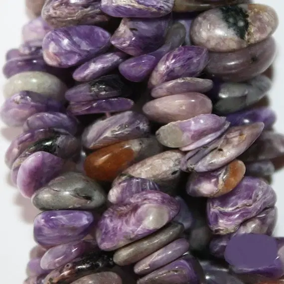 Genuine Charoite Gemstone Chips, Bead Size Approx. 9 Mm, Long Strand (36 Inch), A-quality