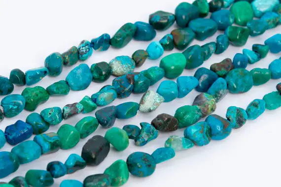 Genuine Natural Multicolor Chrysocolla Loose Beads Grade Aaa Pebble Nugget Shape 3-5mm