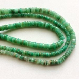 Shop Chrysoprase Rondelle Beads! 4-6mm Chrysoprase Plain Tyre Beads, Natural Shaded Green Chrysoprase Spacer Beads, Chrysoprase For Jewelry 7 Inch – KS3101 | Natural genuine rondelle Chrysoprase beads for beading and jewelry making.  #jewelry #beads #beadedjewelry #diyjewelry #jewelrymaking #beadstore #beading #affiliate #ad