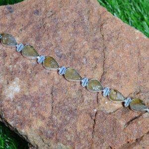 Shop Citrine Bracelets! Natural Rough Yellow Citrine 925 Sterling Silver Adjustable Bracelet | Natural genuine Citrine bracelets. Buy crystal jewelry, handmade handcrafted artisan jewelry for women.  Unique handmade gift ideas. #jewelry #beadedbracelets #beadedjewelry #gift #shopping #handmadejewelry #fashion #style #product #bracelets #affiliate #ad