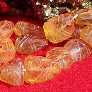 Shop Citrine Chip & Nugget Beads! Citrine Hand Carved Free Form Nugget Beads 14 In. Strand, Orange Citrine Nugget Beads, Natural Citrine Stones, Semi Precious Stones, | Natural genuine chip Citrine beads for beading and jewelry making.  #jewelry #beads #beadedjewelry #diyjewelry #jewelrymaking #beadstore #beading #affiliate #ad