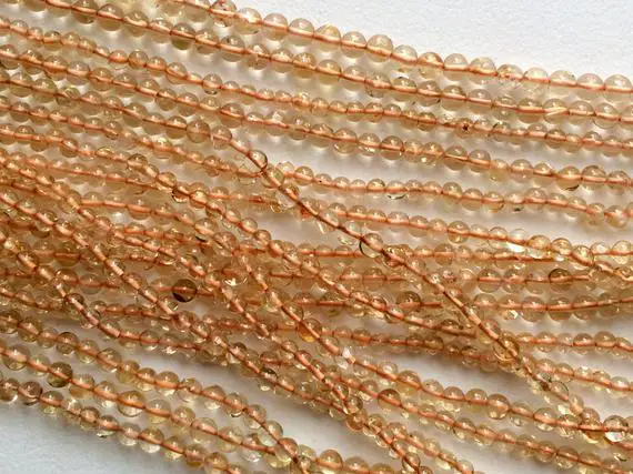 3-4mm Citrine Micro Faceted Rondelle Bead, Citrine Gem Stone Faceted Rondelle Beads, 13 Inch Citrine Israeli For Jewelry(1st To 5st Options)