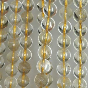 Shop Citrine Round Beads! 10mm Honey Citrine Gemstone Light Yellow Round 10mm Loose Beads 15.5 inch Full Strand (90186310-728) | Natural genuine round Citrine beads for beading and jewelry making.  #jewelry #beads #beadedjewelry #diyjewelry #jewelrymaking #beadstore #beading #affiliate #ad