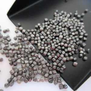 Shop Diamond Bead Shapes! 1 Carat Tiny 1-2mm Undrilled Natural Grey Black Raw Diamond Box Beads, Loose Rough Black Uncut Diamond Cubes Sku-DDS277/1 | Natural genuine other-shape Diamond beads for beading and jewelry making.  #jewelry #beads #beadedjewelry #diyjewelry #jewelrymaking #beadstore #beading #affiliate #ad