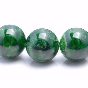 12mm Chrome Diopside Gemstone Grade AA Green Round 6 Beads Loose Beads (80003007-137) | Natural genuine round Diopside beads for beading and jewelry making.  #jewelry #beads #beadedjewelry #diyjewelry #jewelrymaking #beadstore #beading #affiliate #ad