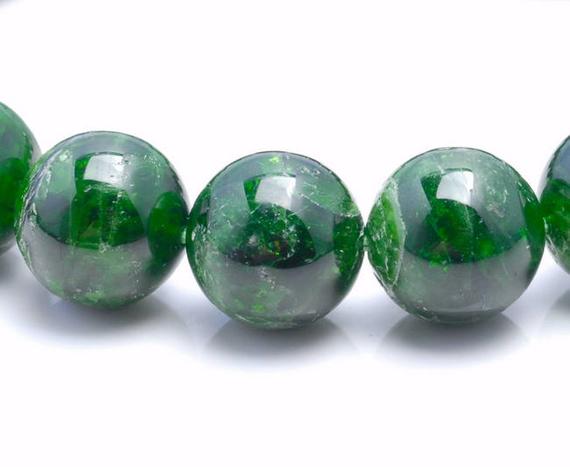 12mm Chrome Diopside Gemstone Grade Aa Green Round 6 Beads Loose Beads (80003007-137)