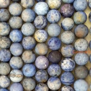 Shop Dumortierite Beads! 15.5" 8mm/10mm natural Dumortierite stone matte round beads ,blue color loose gemstone beads,semi precious stone CGW | Natural genuine beads Dumortierite beads for beading and jewelry making.  #jewelry #beads #beadedjewelry #diyjewelry #jewelrymaking #beadstore #beading #affiliate #ad