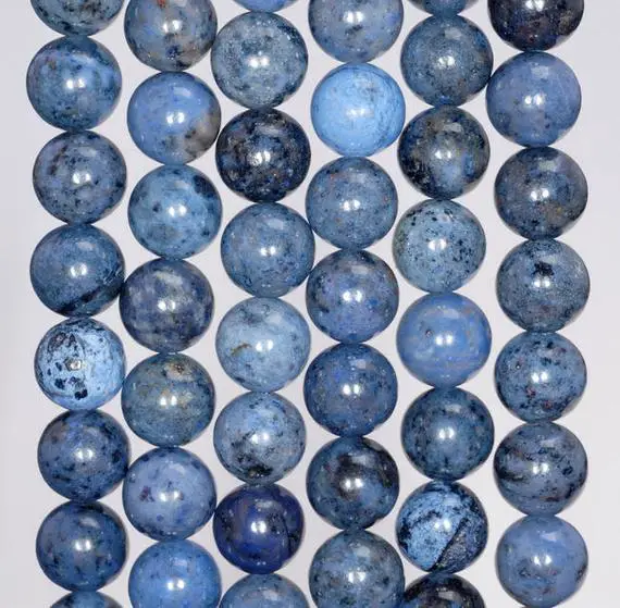 8mm South Africa Dumortierite Light Blue Gemstone Grade Aaa Blue Round 8mm Loose Beads 7.5 Inch Half Strand (80004629 H-115)