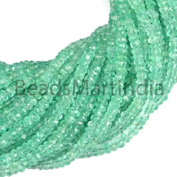 Colombian Emerald Beads, 2.5-4.5mm Emerald Faceted Beads,emerald Rondelle Beads,emerald Faceted Beads,colombian Emerald Extra Fine Beads