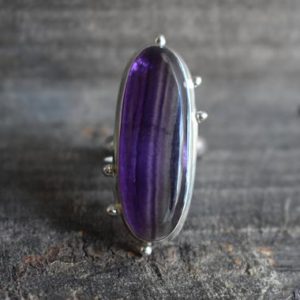 Shop Fluorite Rings! Natural Fluorite Ring, 925 Silver Ring, fluorite Ring, high Quality Fluorite Ring, fluorite Gemstone Ring, unique Shape Ring, gemstone Ring | Natural genuine Fluorite rings, simple unique handcrafted gemstone rings. #rings #jewelry #shopping #gift #handmade #fashion #style #affiliate #ad