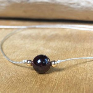 Shop Garnet Necklaces! Garnet Choker – January Birthstone  – Capricorn Necklace – Capricorn Zodiac – Garnet Necklace Gift for Her – Minimalistic | Natural genuine Garnet necklaces. Buy crystal jewelry, handmade handcrafted artisan jewelry for women.  Unique handmade gift ideas. #jewelry #beadednecklaces #beadedjewelry #gift #shopping #handmadejewelry #fashion #style #product #necklaces #affiliate #ad