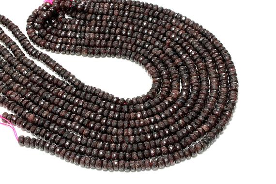 Large Garnet Beads,rondelles Beads,garnet Jewelry,wholesale Beads,jewelry Making Supplies,irregular Beads Diy - 16" Strand