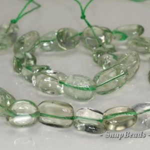 Shop Green Amethyst Beads! 22×10-16x12mm Green Amethyst Gemstone Grade A Nugget Loose Beads 7 inch Half Strand (90191216-B24-542) | Natural genuine chip Green Amethyst beads for beading and jewelry making.  #jewelry #beads #beadedjewelry #diyjewelry #jewelrymaking #beadstore #beading #affiliate #ad