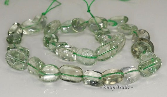 22x10-16x12mm Green Amethyst Gemstone Grade A Nugget Loose Beads 7 Inch Half Strand (90191216-b24-542)