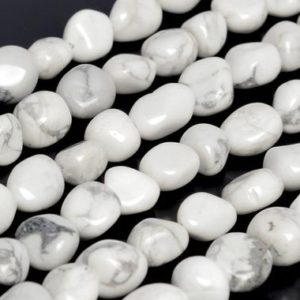 Shop Howlite Chip & Nugget Beads! Genuine Natural Howlite Loose Beads Grade AAA Pebble Nugget Shape 8-10mm | Natural genuine chip Howlite beads for beading and jewelry making.  #jewelry #beads #beadedjewelry #diyjewelry #jewelrymaking #beadstore #beading #affiliate #ad