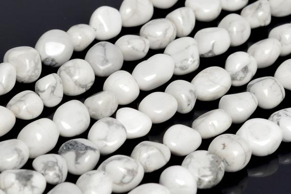 Genuine Natural Howlite Loose Beads Grade Aaa Pebble Nugget Shape 8-10mm