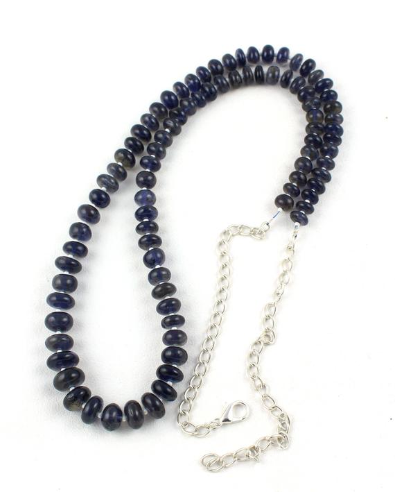 Aaa+ Quality 1 Necklace Strand Natural Iolite Beads-iolite Rondelle Beads,smooth Beads,rondelle Beads,best Price,tiny Beads,iolite Necklace