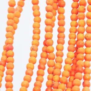 Matte Orange Rain Flower Jade Loose Beads Apple Shape 4mm | Natural genuine other-shape Gemstone beads for beading and jewelry making.  #jewelry #beads #beadedjewelry #diyjewelry #jewelrymaking #beadstore #beading #affiliate #ad