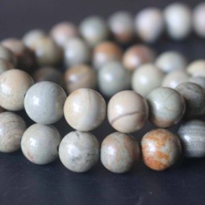 Shop Jasper Round Beads! Natural Silver Leaf Jasper Smooth and Round Beads,6mm/8mm/10mm/12mm Beads Bulk Supply,15 inches one starand | Natural genuine round Jasper beads for beading and jewelry making.  #jewelry #beads #beadedjewelry #diyjewelry #jewelrymaking #beadstore #beading #affiliate #ad