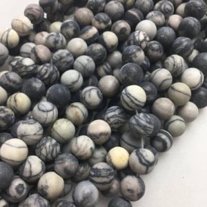 Shop Jasper Beads! Silk Stone Web Jasper Matte Round Beads 6mm 8mm 10mm 15.5" Strand | Natural genuine beads Jasper beads for beading and jewelry making.  #jewelry #beads #beadedjewelry #diyjewelry #jewelrymaking #beadstore #beading #affiliate #ad