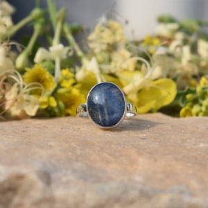 Shop Men's Gemstone Rings! Natural Kyanite Ring, Natural Gemstone Ring, Artisan Ring, Silver Ring, Boho Ring, Statement Ring, Womens Ring, Christmas Sale, Mom Gift | Natural genuine Agate rings, simple unique handcrafted gemstone rings. #rings #jewelry #shopping #gift #handmade #fashion #style #affiliate #ad