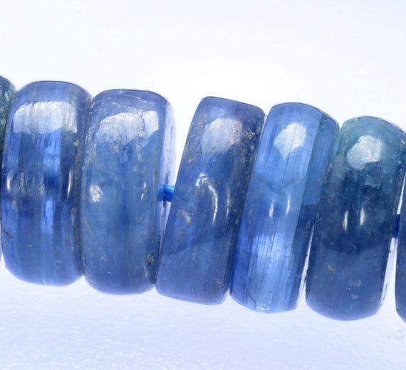 10x3-11x4mm  Kyanite Gemstone Rondelle Heishi Loose Beads 7.5 Inch Half Strand (80009936-a190)