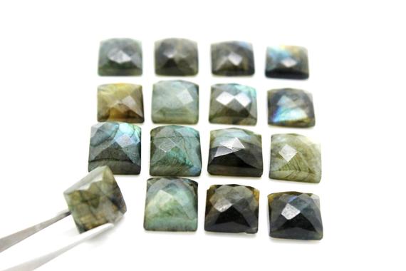 Labradorite Faceted Cabochon,square Gemstone Cabochons,jewelry Making Cabochons,wholesale Gemstones,labradorite Cabochon - Aa Quality
