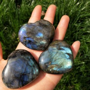 Shop Labradorite Shapes! Large Labradorite Heart Stone 50-60mm | Natural genuine stones & crystals in various shapes & sizes. Buy raw cut, tumbled, or polished gemstones for making jewelry or crystal healing energy vibration raising reiki stones. #crystals #gemstones #crystalhealing #crystalsandgemstones #energyhealing #affiliate #ad