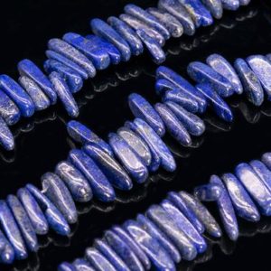 Shop Lapis Lazuli Chip & Nugget Beads! 12-24×3-5MMDeep Blue Lapis Lazuli Beads Stick Pebble Chip Grade A Genuine Natural Gemstone Loose Beads 15.5" / 7.5" Bulk Lot Options(111247) | Natural genuine chip Lapis Lazuli beads for beading and jewelry making.  #jewelry #beads #beadedjewelry #diyjewelry #jewelrymaking #beadstore #beading #affiliate #ad