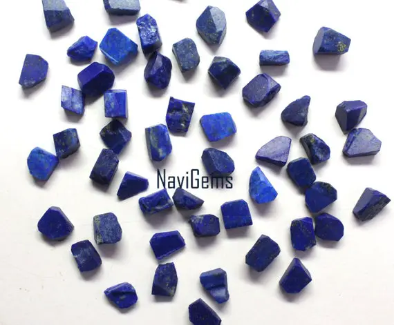 Aaa Quality 50 Piece Natural Lapis Lazuli Rough,rough Gemstone,making Jewelry,6-8 Mm Approx,lapis Raw, Loose Gemstone,wholesale Price