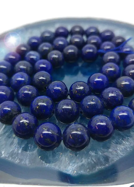 High Quality Lapis Lazuli 8mm Approx Handcut Lapis Beads / Lapis Beads Top Quality Pyrite Inclusions / Lapis Lazuli Rounds / Choose Quantity