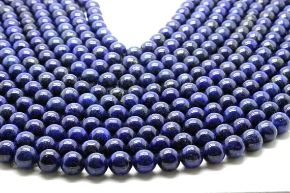 Unique Lapis Beads,aa Quality Gemstone Beads,lapis Lazuli Beads,round Beads,semiprecious Beads For Jewelry Making - 16" Strand