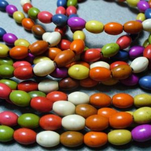 Shop Magnesite Beads! Magnesite Beads Gemstone Mixed Colors Rice 8x5MM | Natural genuine other-shape Magnesite beads for beading and jewelry making.  #jewelry #beads #beadedjewelry #diyjewelry #jewelrymaking #beadstore #beading #affiliate #ad