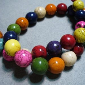 Shop Magnesite Beads! Magnesite Beads Gemstone Mixed Colors Round 12MM | Natural genuine round Magnesite beads for beading and jewelry making.  #jewelry #beads #beadedjewelry #diyjewelry #jewelrymaking #beadstore #beading #affiliate #ad