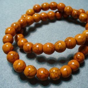 Shop Magnesite Beads! Magnesite Beads Gemstone Rust  Round 9-10MM | Natural genuine round Magnesite beads for beading and jewelry making.  #jewelry #beads #beadedjewelry #diyjewelry #jewelrymaking #beadstore #beading #affiliate #ad