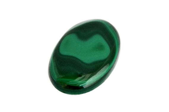 Malachite Cabochon Stone (29mm X 19mm X 5mm) - Oval Gemstone - Green Cab - Healing Malachite