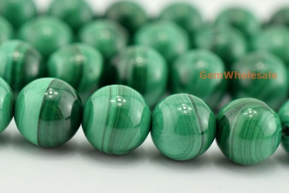 25pcs Aaa 8mm Genuine Natural Malachite Round Beads, High Quality Green Gemstone, High Quality Diy Beads Supply, Gemstone Wholesaler Bf
