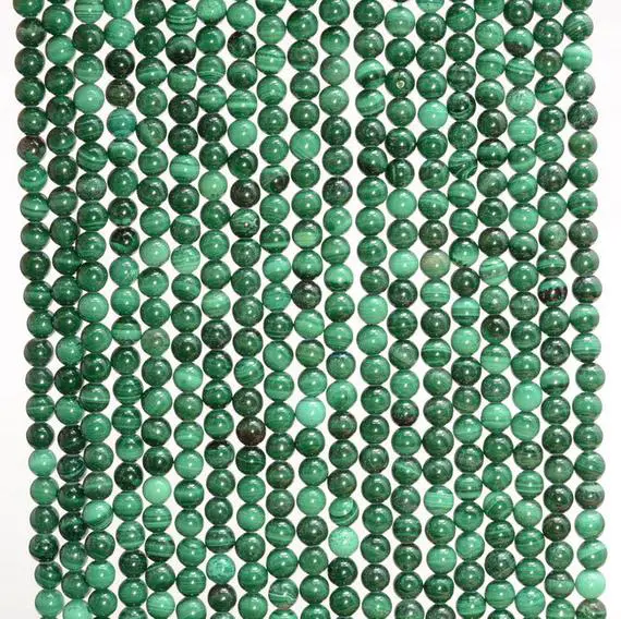 2mm Genuine Natural Malachite Gemstone Grade Aa Round Loose Beads 15.5 Inch Full Strand (80007296-488)